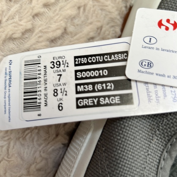 Superga 2750 COTU Classic, grey sage, womens Size 8.5,  Euro 39.5, New with tags - Picture 13 of 16